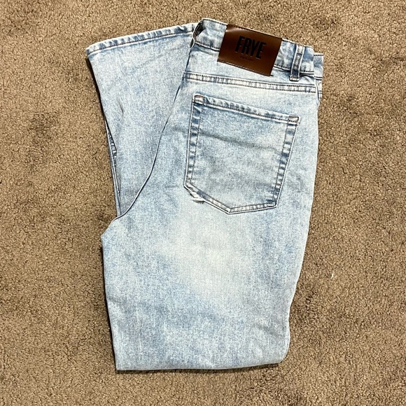 Frye Pants - Frye Light Blue Straight Leg Pants